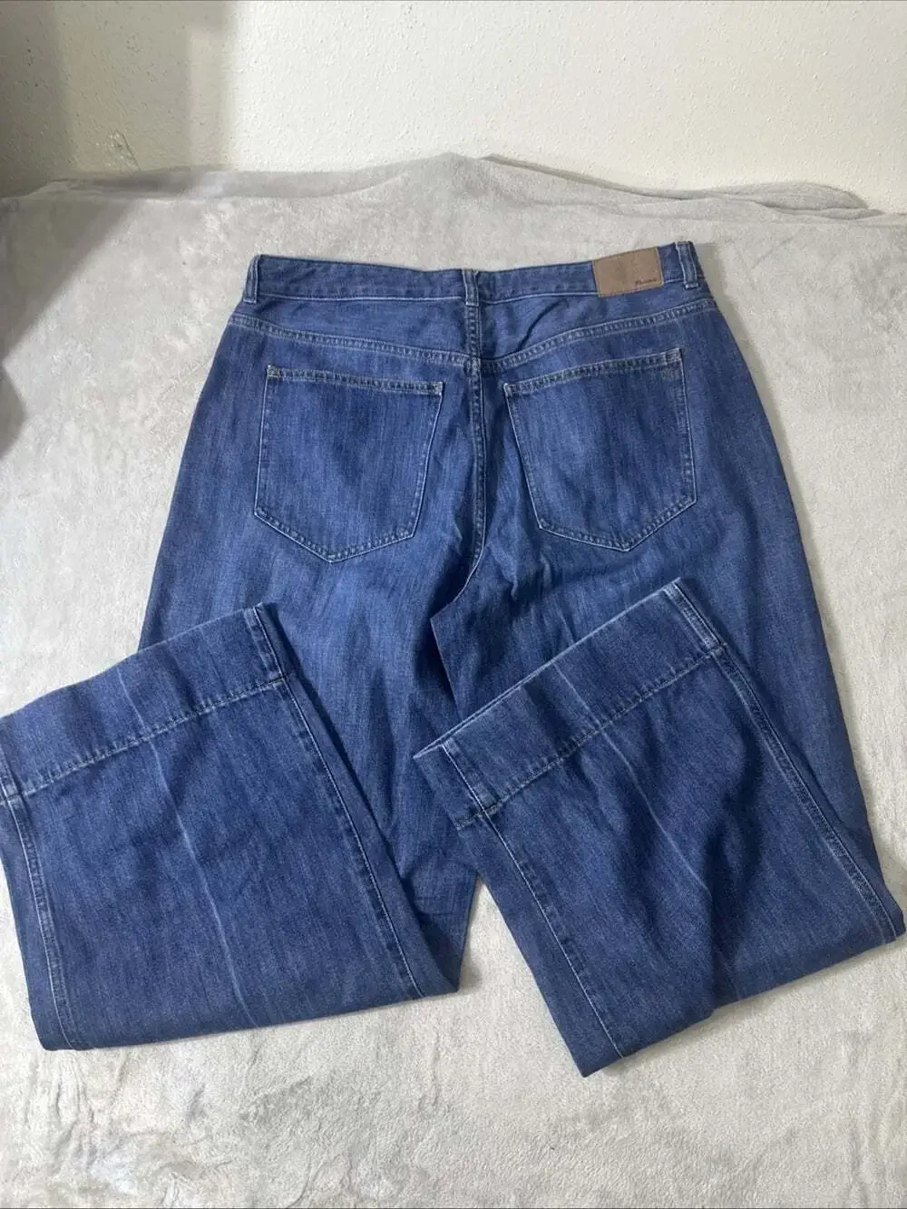 Madewell Superwide Leg Jeans Women’s 14W Dark Wash High Rise Wide Leg
